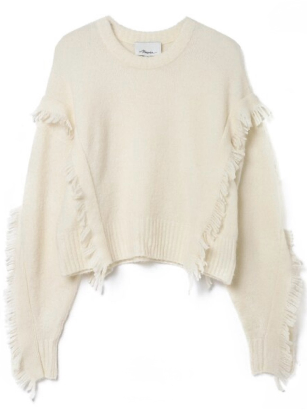 3.1 Phillip Lim Cropped Fringe Sleeve Sweater - Picture 2 of 9